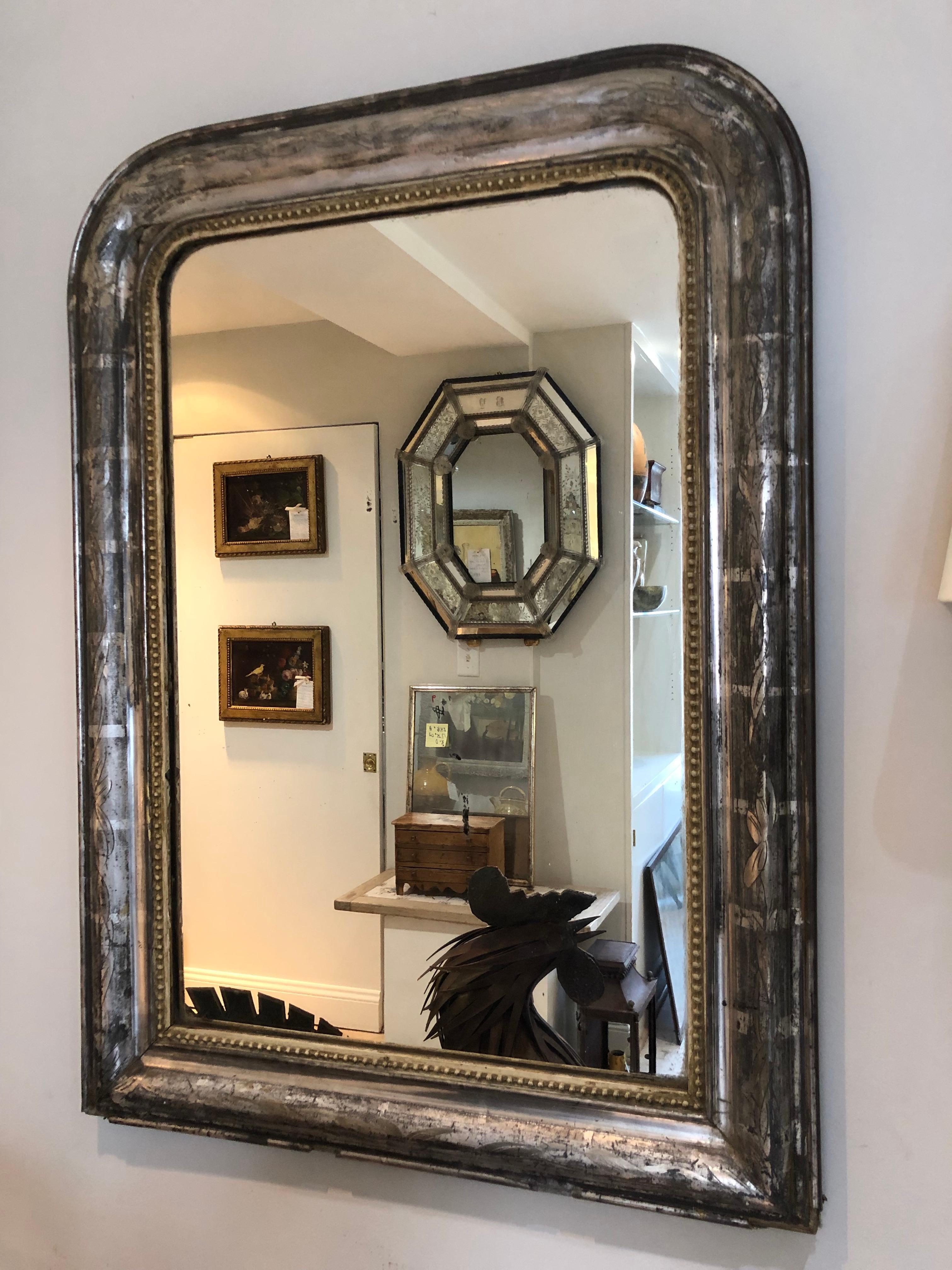 mirror with gold trim