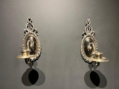 Small Silver Plated Sconces with One Light