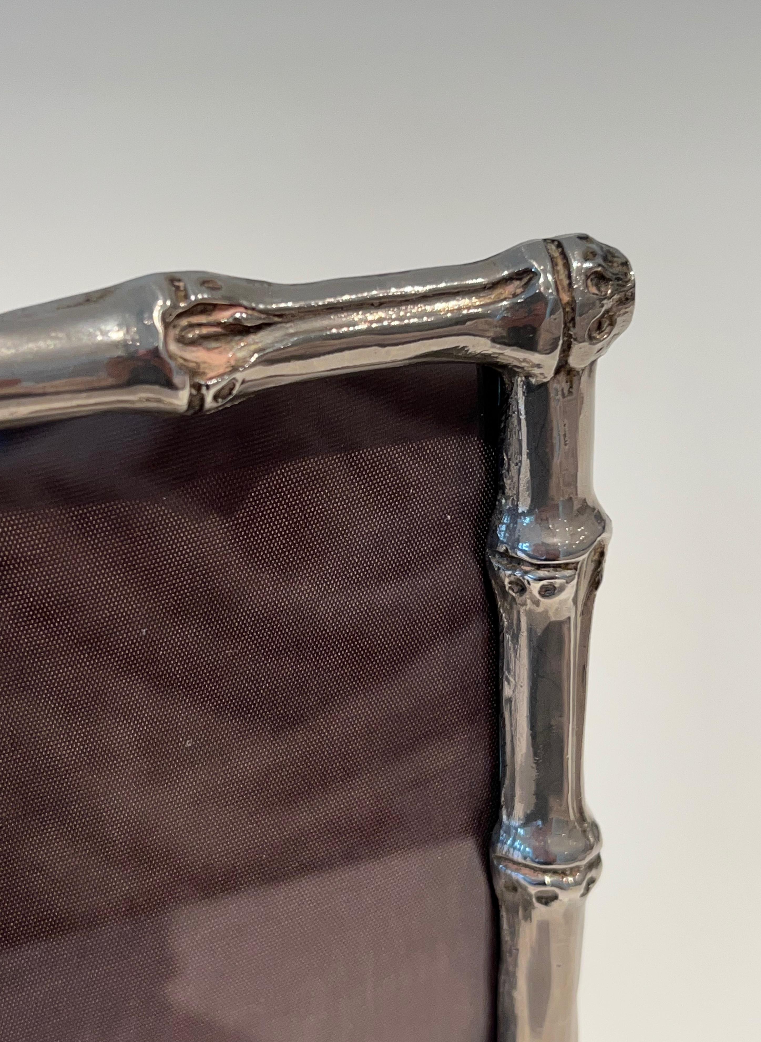 Kleiner Bilderrahmen aus versilberter Bronze von Maison Baguès im Angebot 10