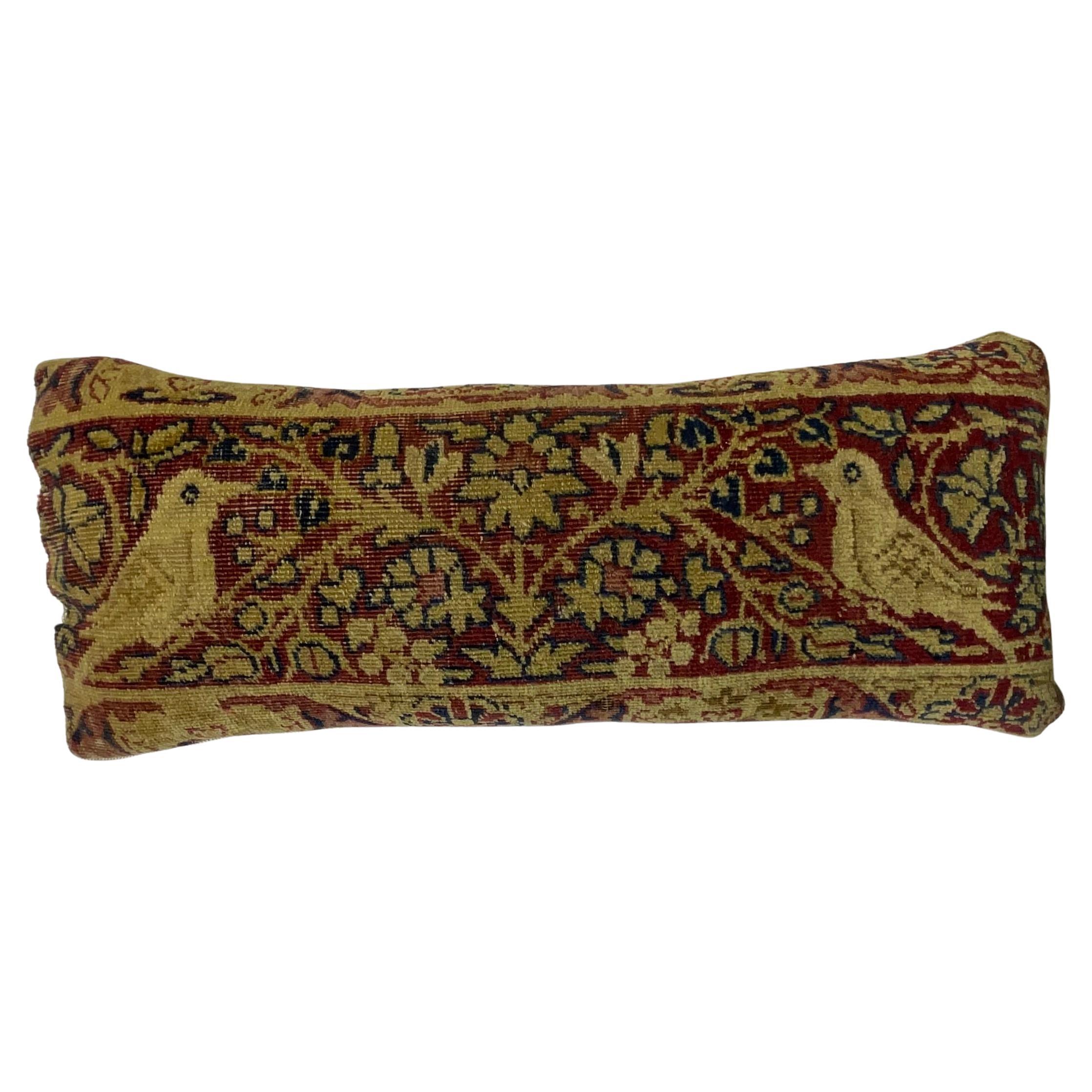 Small Single Antique Hand Woven Pictorial Hand Woven Pillow
