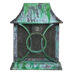 Small Single Handcrafted Solid Copper Wall Lantern