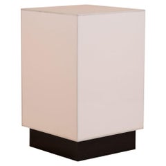 Small Single White Acrylic Light Box Sidetable, 1970s