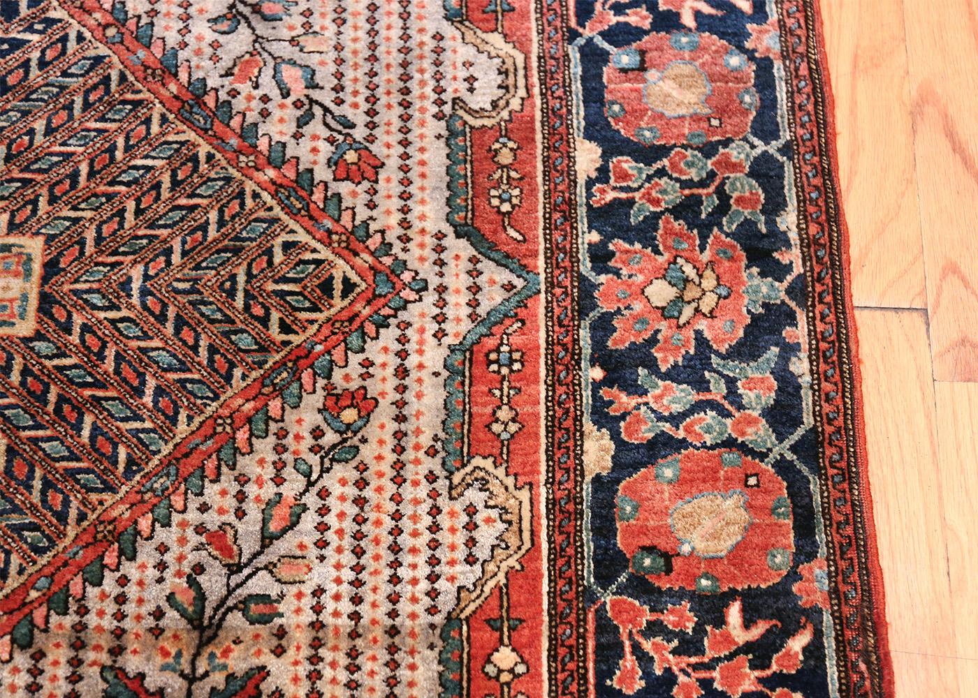 Hand-Knotted Small Size Antique Persian Farahan Rug