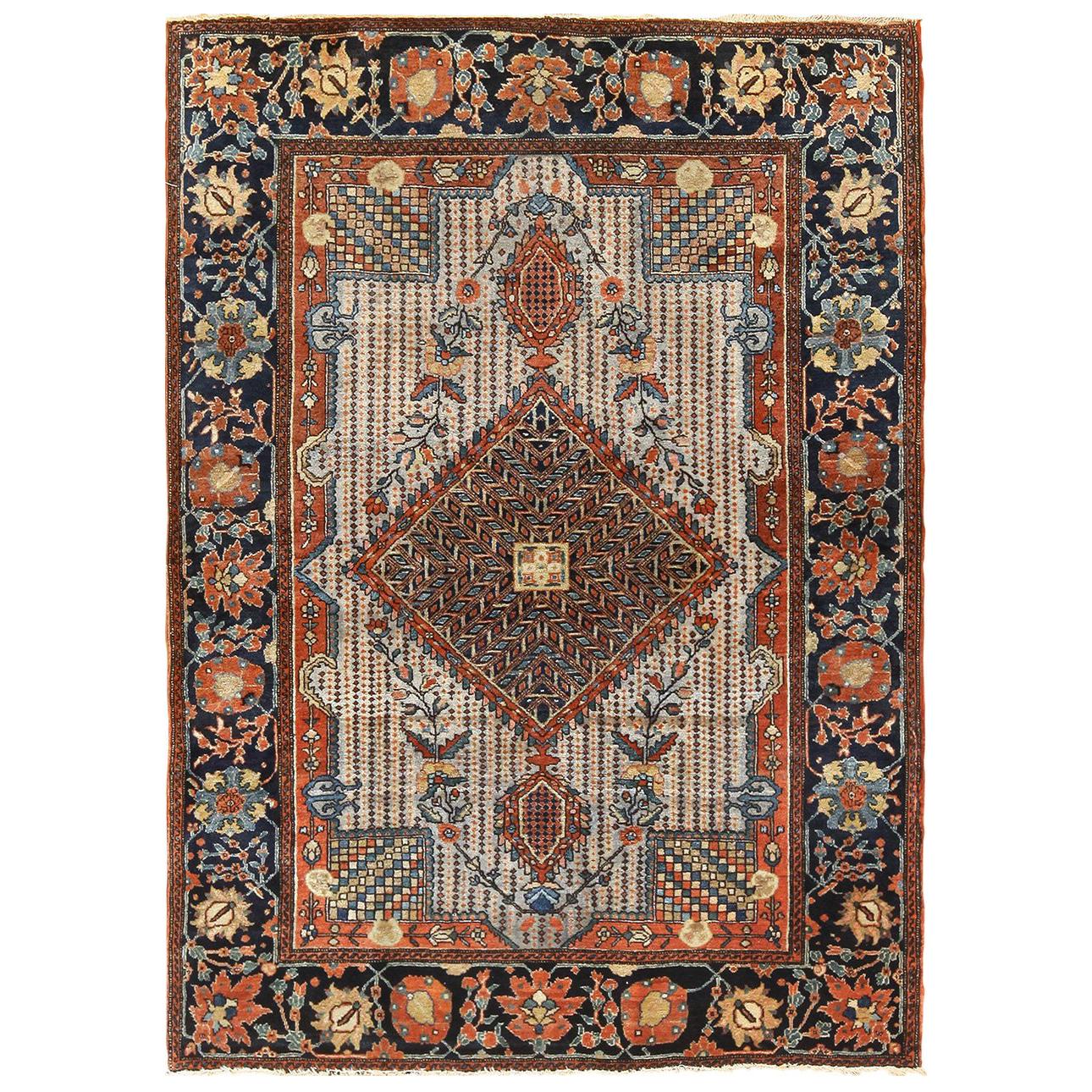 Small Size Antique Persian Farahan Rug