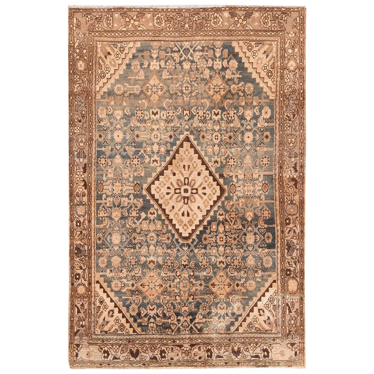 Small Size Antique Persian Malayer Rug. Size: 4 ft x 6 ft 3 in