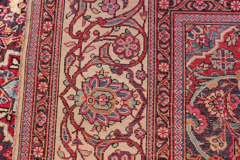 Small Size Antique Silk Persian Kashan Rug For Sale at 1stdibs