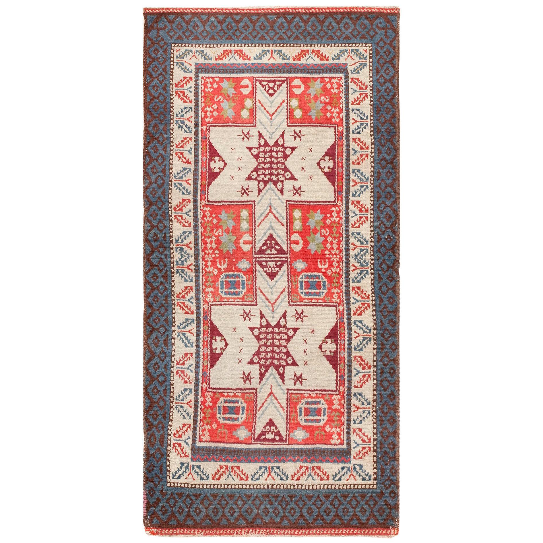 Small Size Antique Spanish Rug. Size: 3 ft x 5 ft 10 in (0.91 m x 1.78 m)