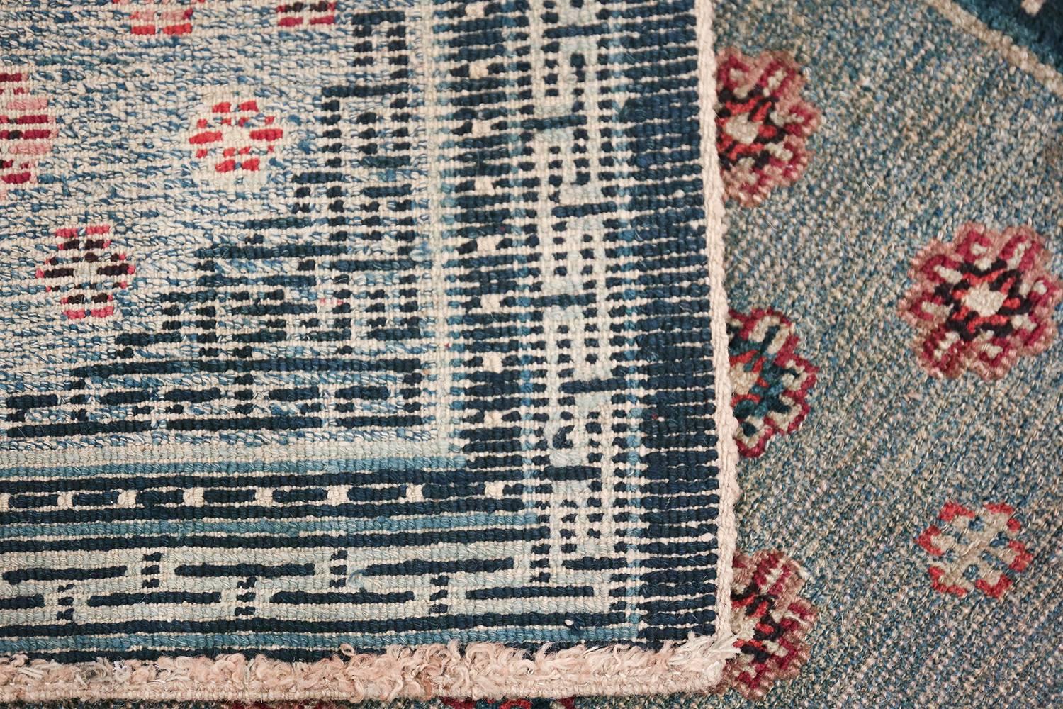 Hand-Knotted Small Size Antique Tibetan Rug