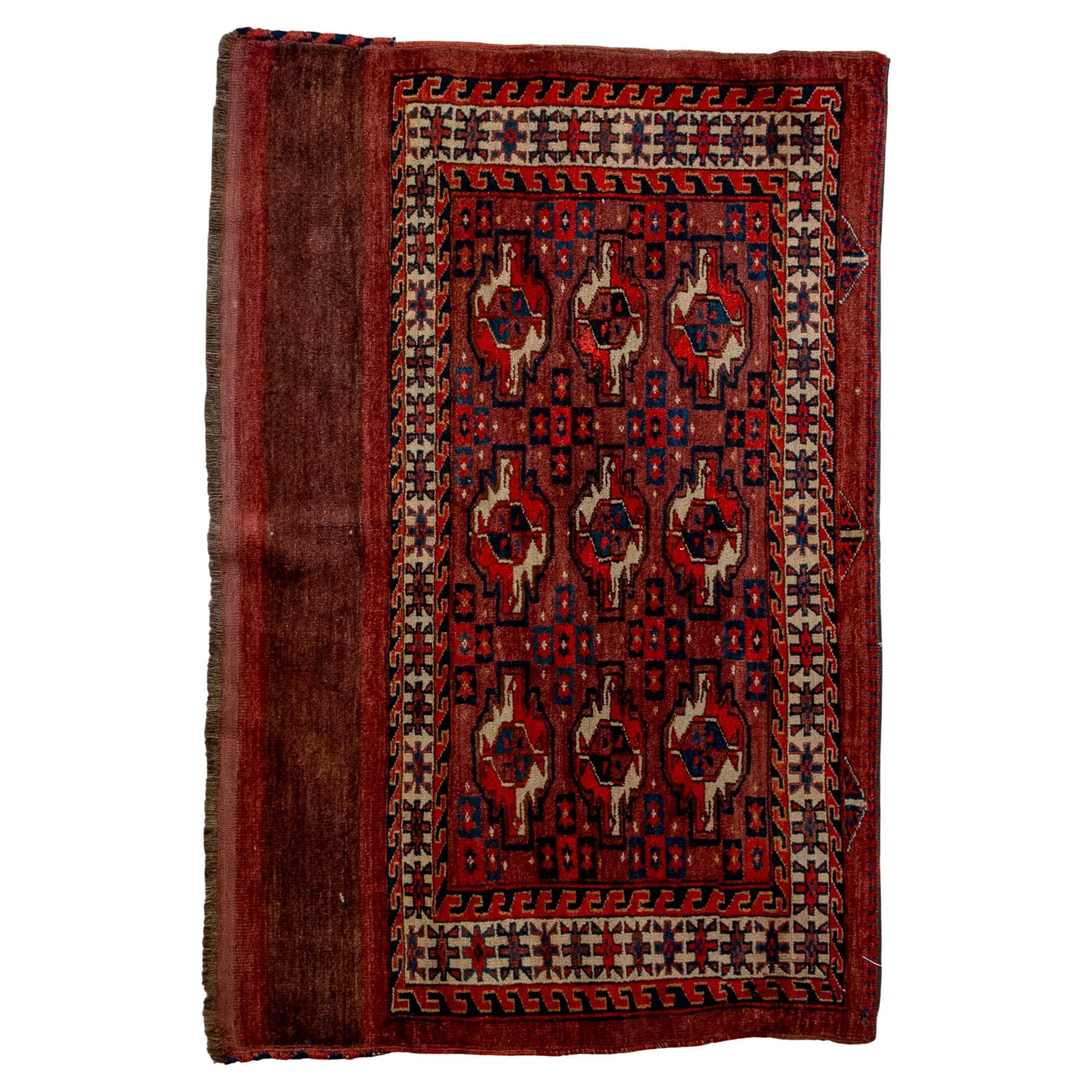 Small Size Antique Yamoud Rug For Sale