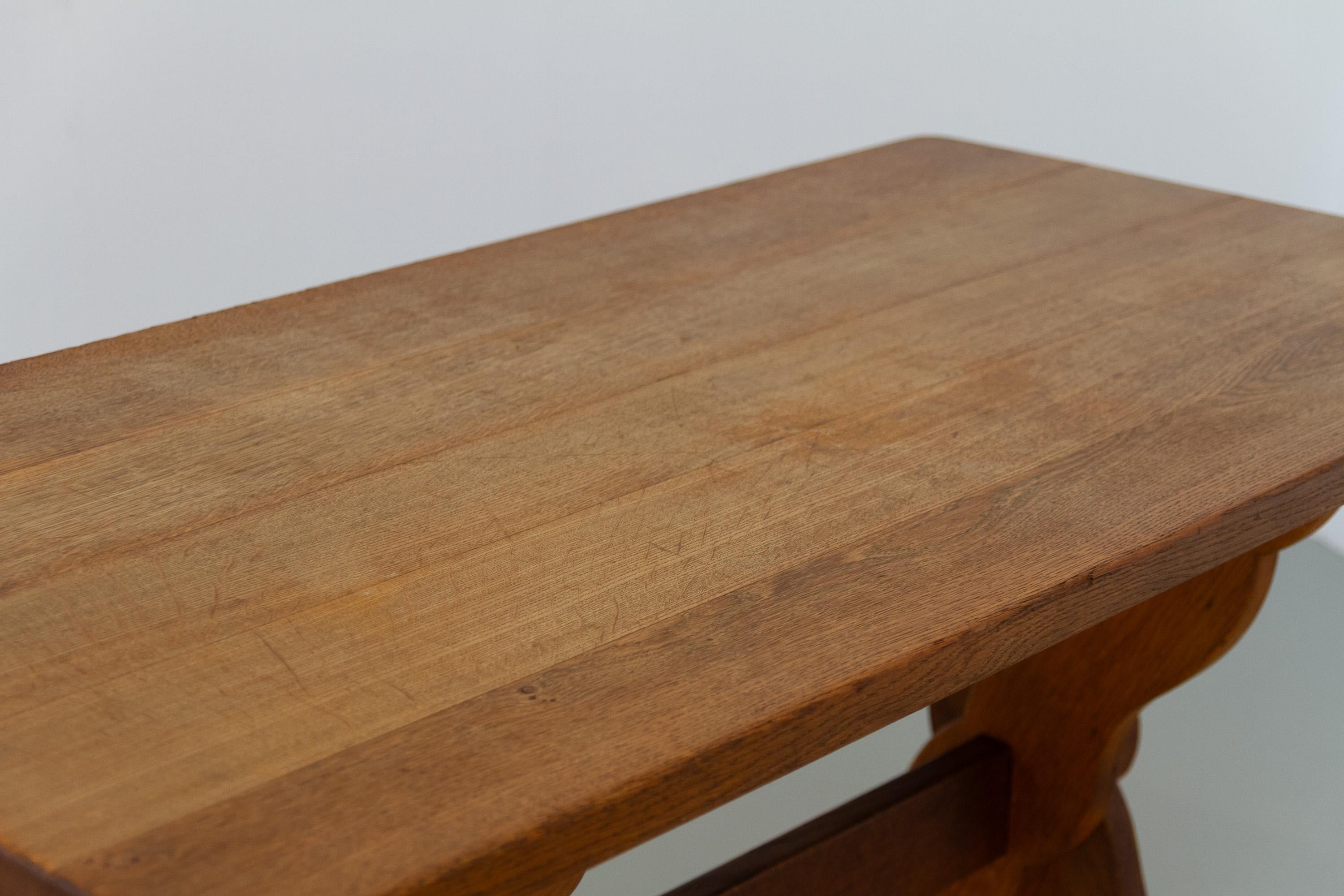 Tavolo da fattoria danese di piccole dimensioni in Oak, stile Kjærnulf, anni '60. in vendita 8