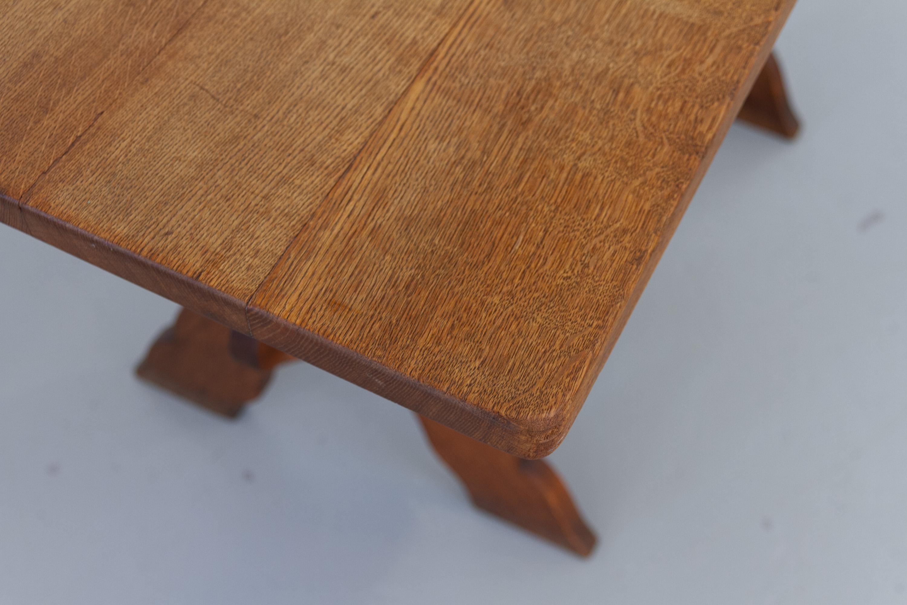Metà XX secolo Tavolo da fattoria danese di piccole dimensioni in Oak, stile Kjærnulf, anni '60. in vendita