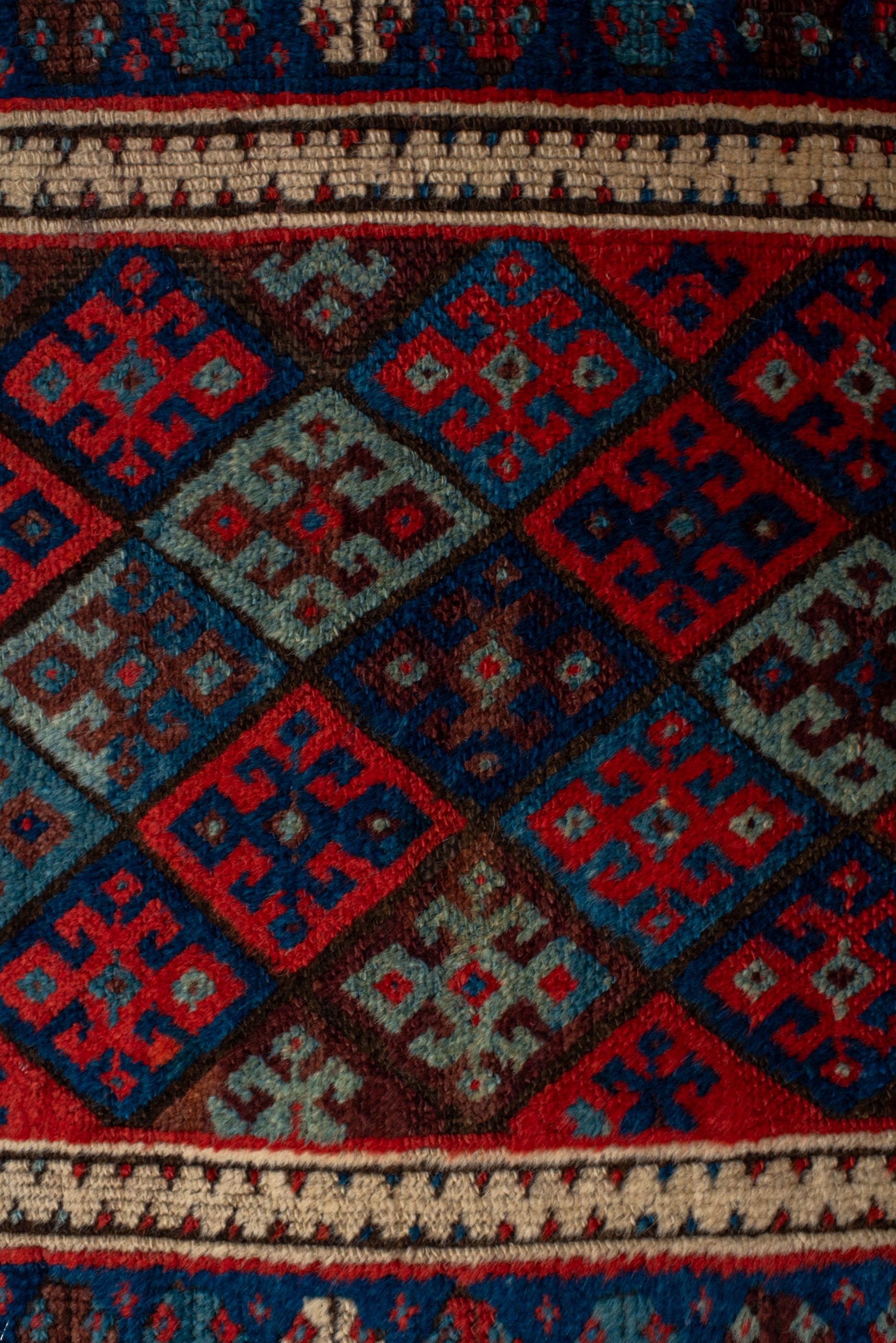 Hand-Knotted Small Size Multicolored Antique Kurd For Sale