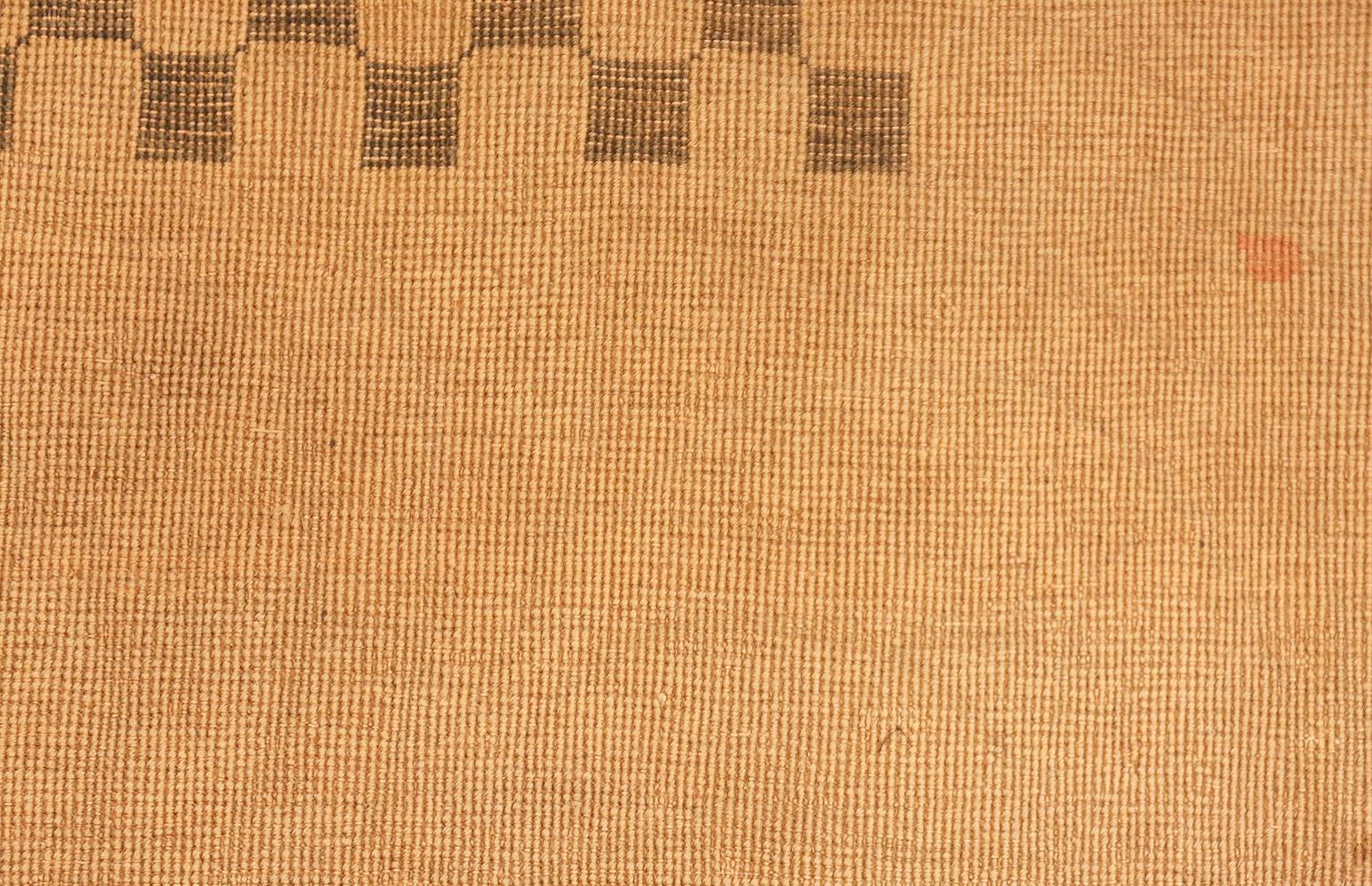 Small Size Neutral Floral Design Antique Turkish Sivas Area Rug 3'9