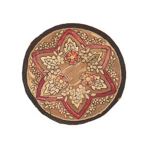 Round Antique American Hooked Rug. 2 ft 8 in x 2 ft 8 in For Sale at ...