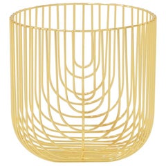 Small Sized Basket, Wire Basket Design by Bend Goods, Gold