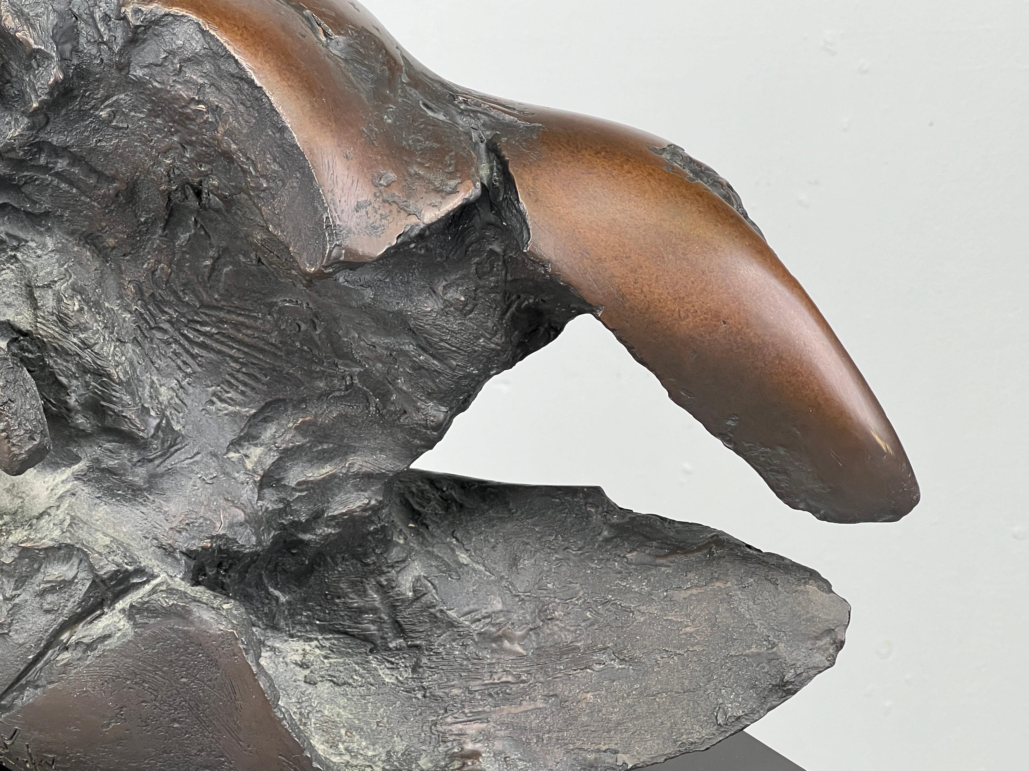 'Small Skull & Horn after Orvieto V', bronze by Jack Zajac For Sale 3