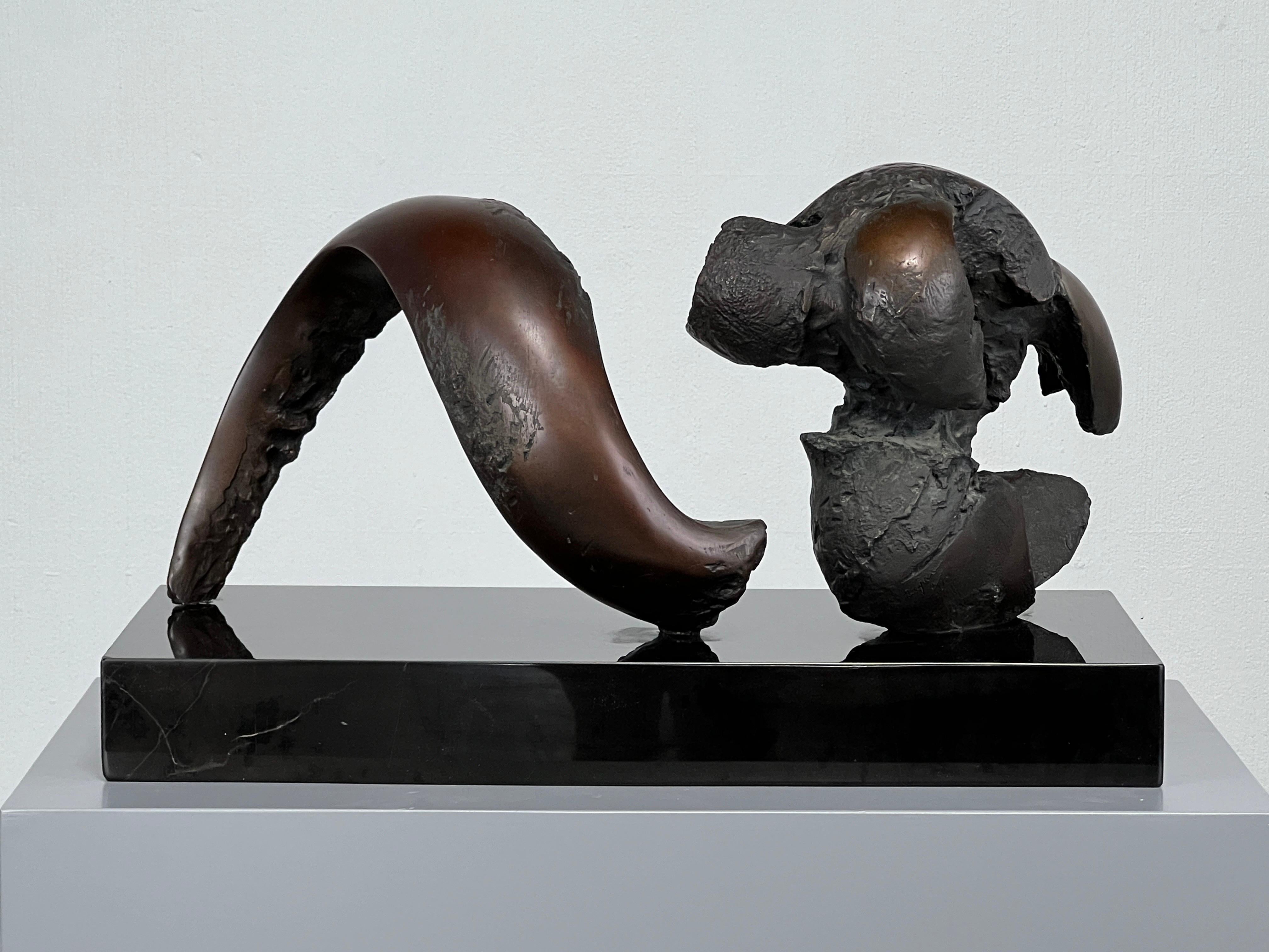 'Small Skull & Horn after Orvieto V', bronze by Jack Zajac For Sale 4