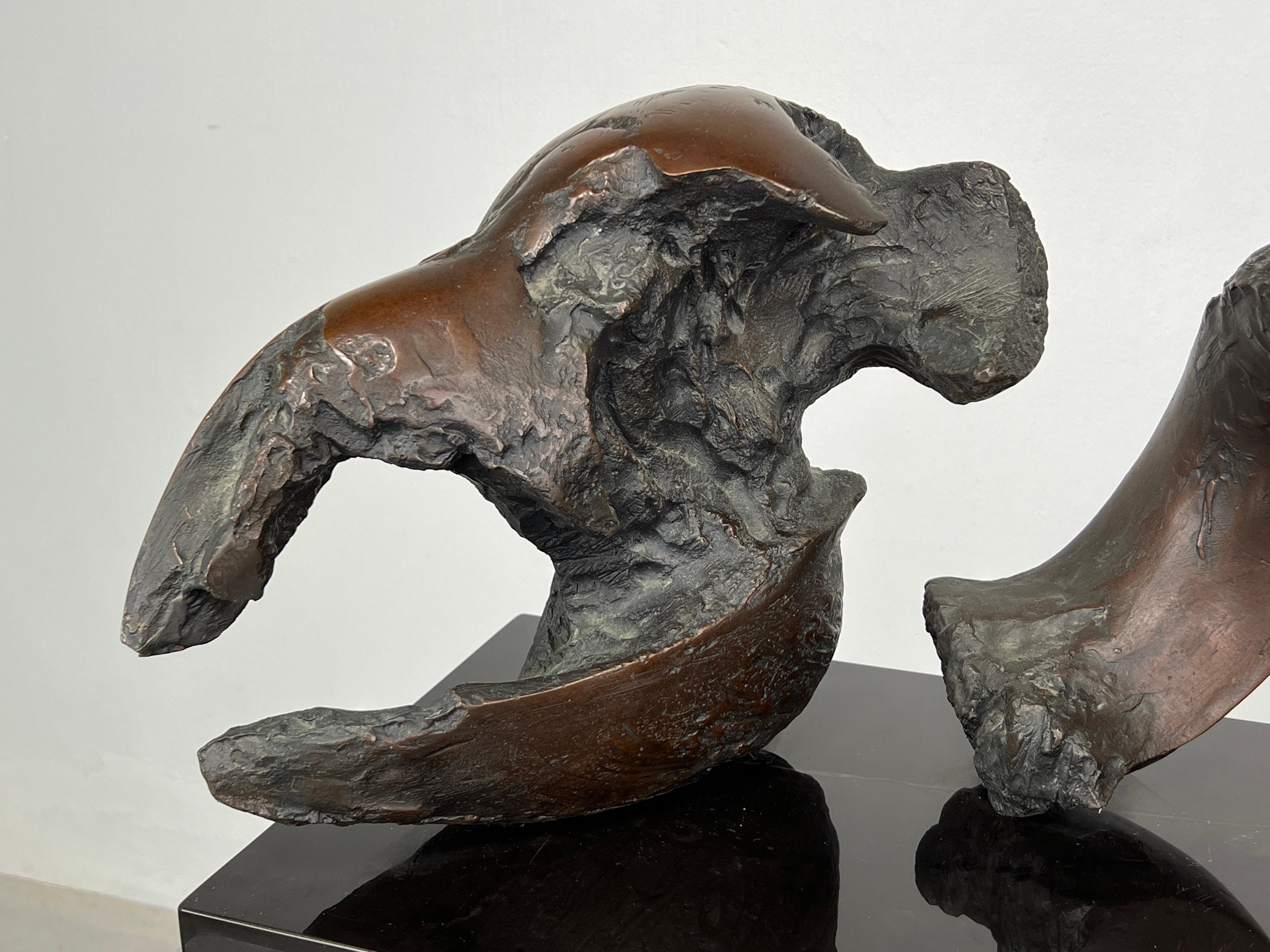 'Small Skull & Horn after Orvieto V', bronze by Jack Zajac In Good Condition For Sale In Dallas, TX