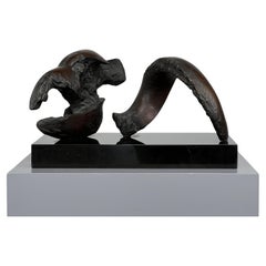 Kleiner Totenkopf und Horn nach Orvieto V.', Bronze von Jack Zajac