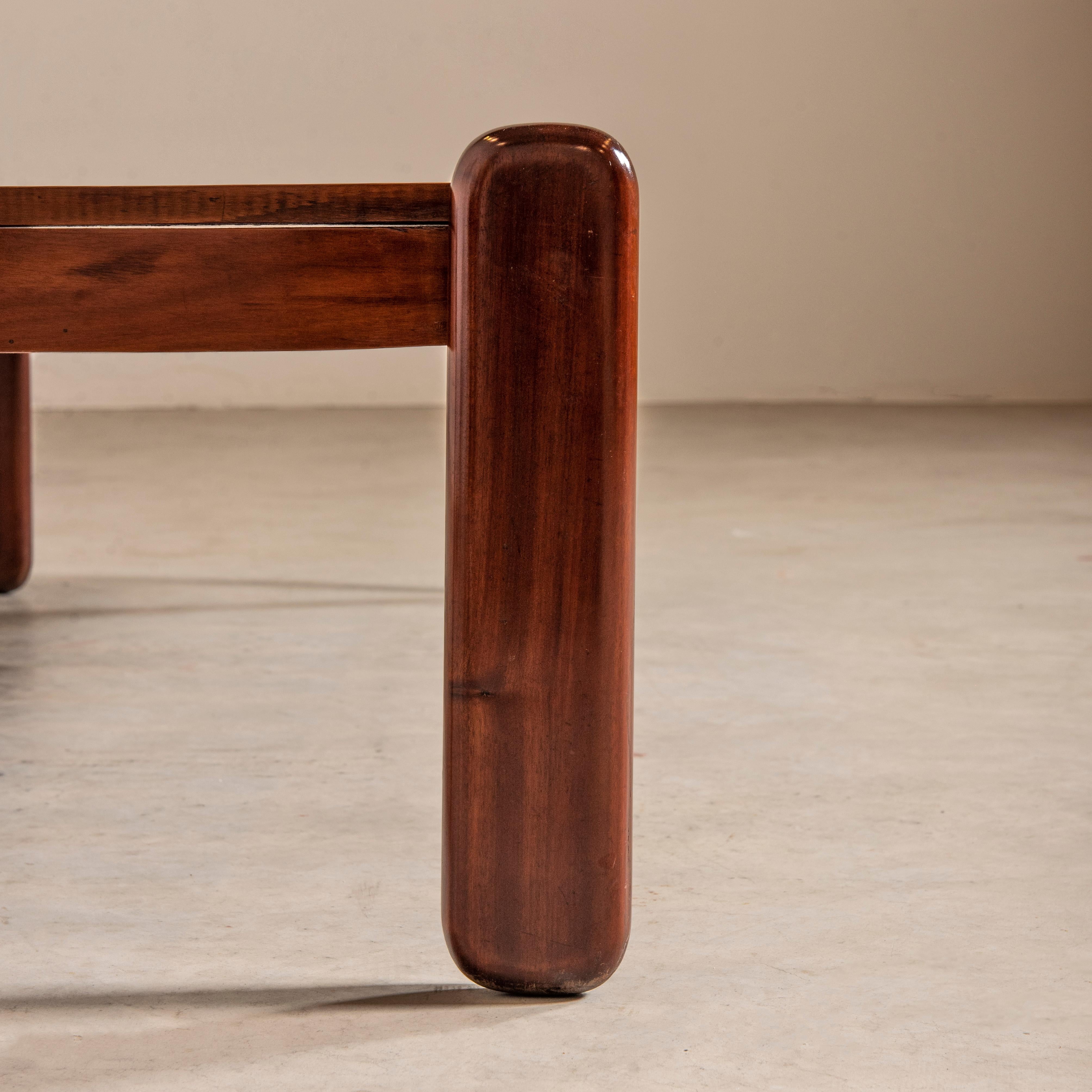 Small Slat Bench in Solid Brazilian Hardwood, Mid-Century Modern In Good Condition For Sale In Sao Paulo, SP