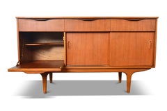 Small Sliding Door Teak Credenza
