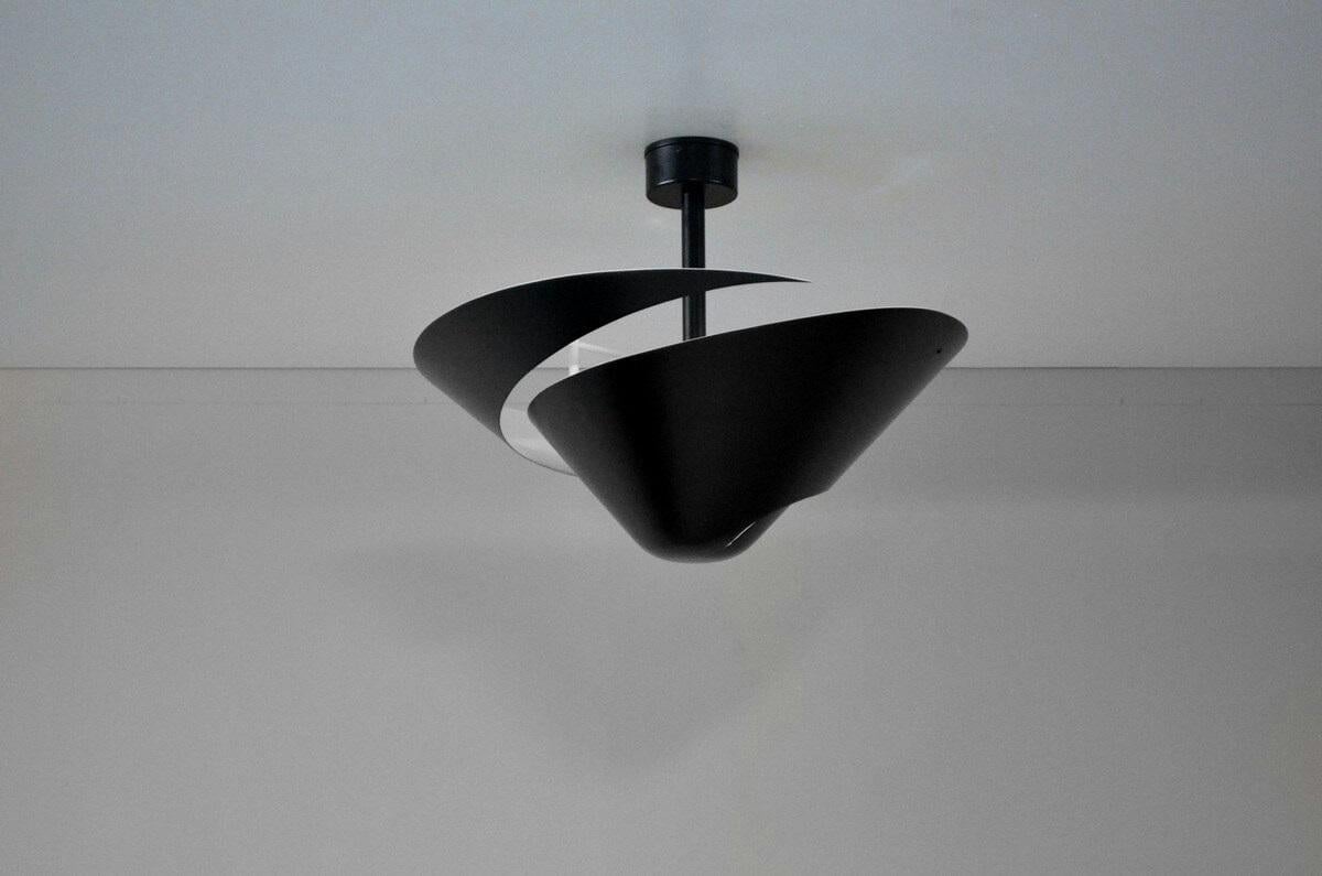 Mid-Century Modern Serge Mouille - Small Snail Ceiling Lamp For Sale