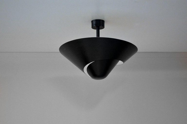 Painted Small Snail Ceiling Lamp by Serge Mouille For Sale