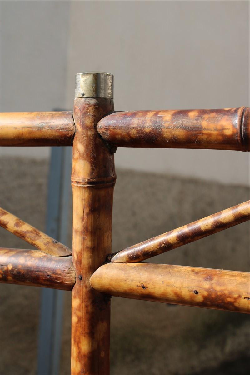 Small Sofà Bamboo and Brass Italian Design Mid Century Gabriella Crespi Style For Sale 12