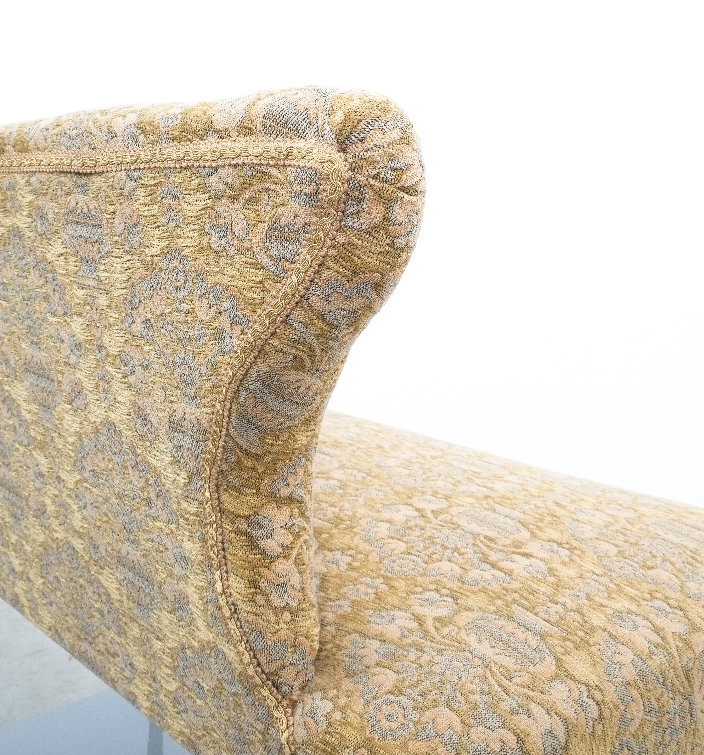 Fabric Small Sofa Bench Attributed to Cesare Lacca, Italy, 1950