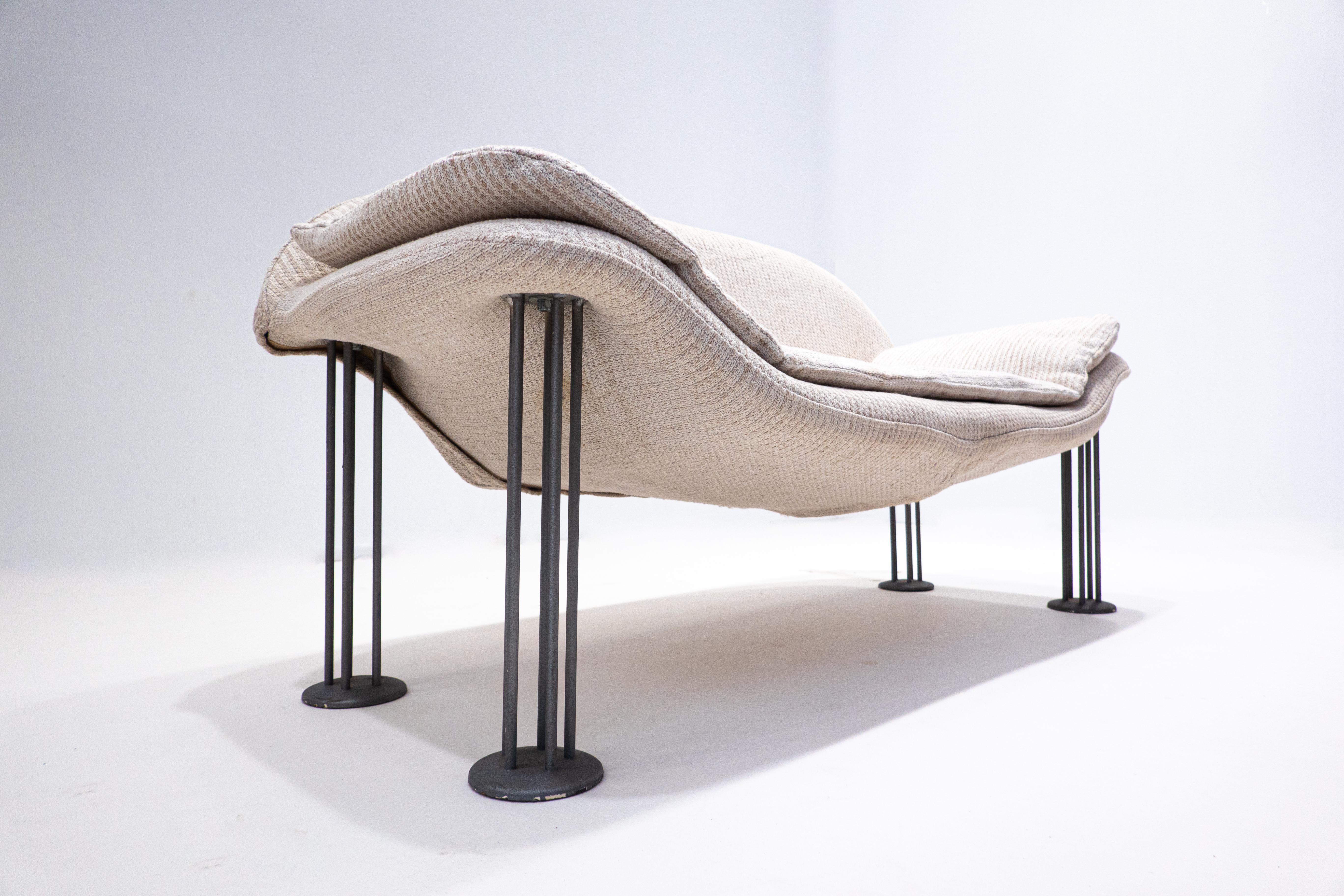 Small Sofa by Burkhard Vogtherr for Hain + Tohme, Fabric, 1980s, 2 Available  In Good Condition In Brussels, BE
