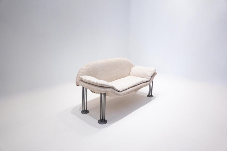 Small Sofa by Burkhard Vogtherr for Hain + Tohme, Fabric, 1980s, 2 Available  1