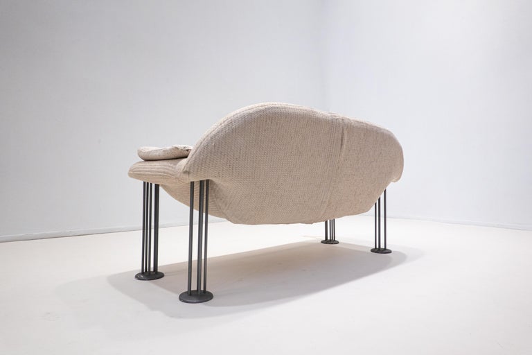 Small Sofa by Burkhard Vogtherr for Hain + Tohme, Fabric, 1980s, 2 Available  2