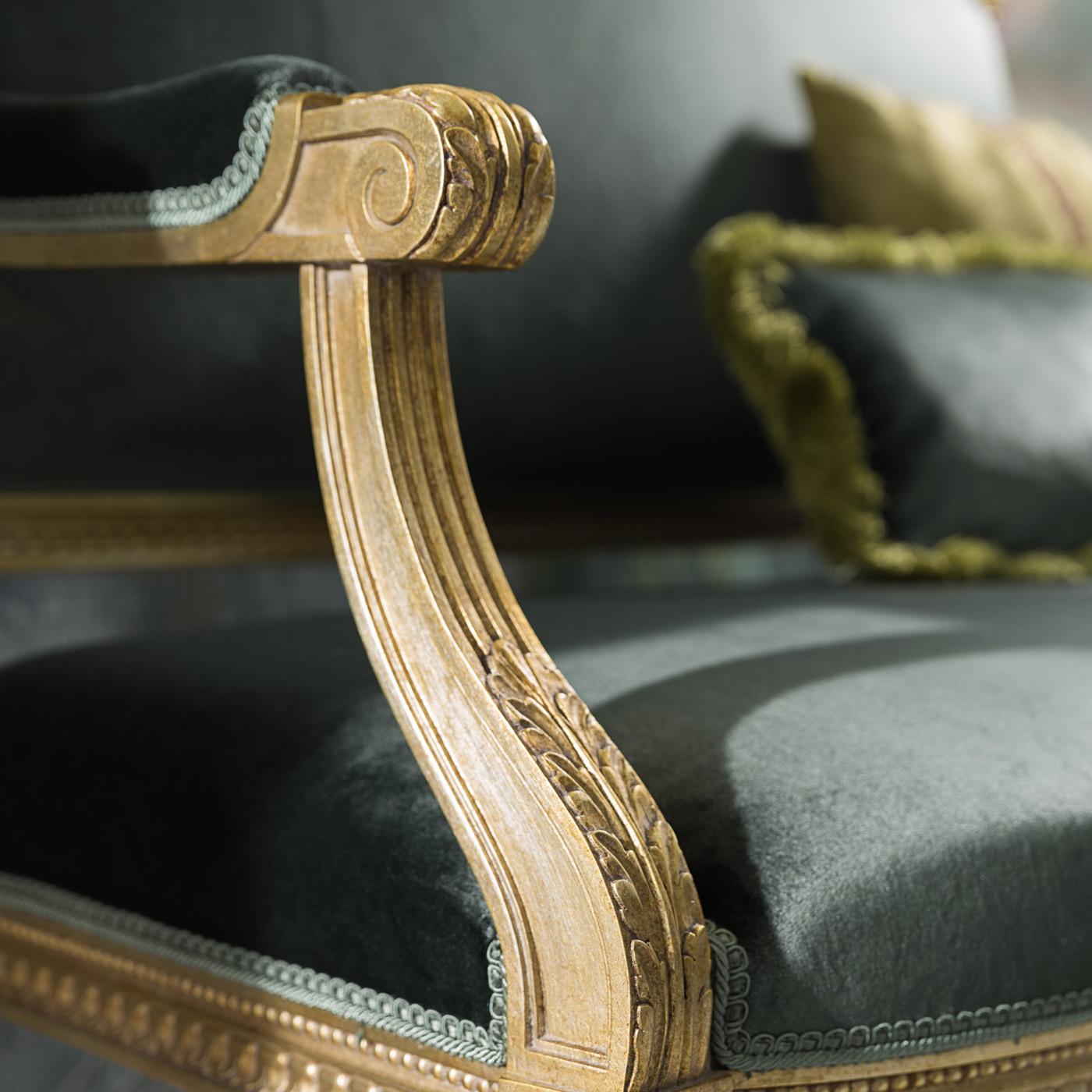 Small sofa Louis XVI fixed upholstered.