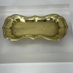 Kleine solide 19. Jahrhundert Messing Trinket Vanity Bar Tablett