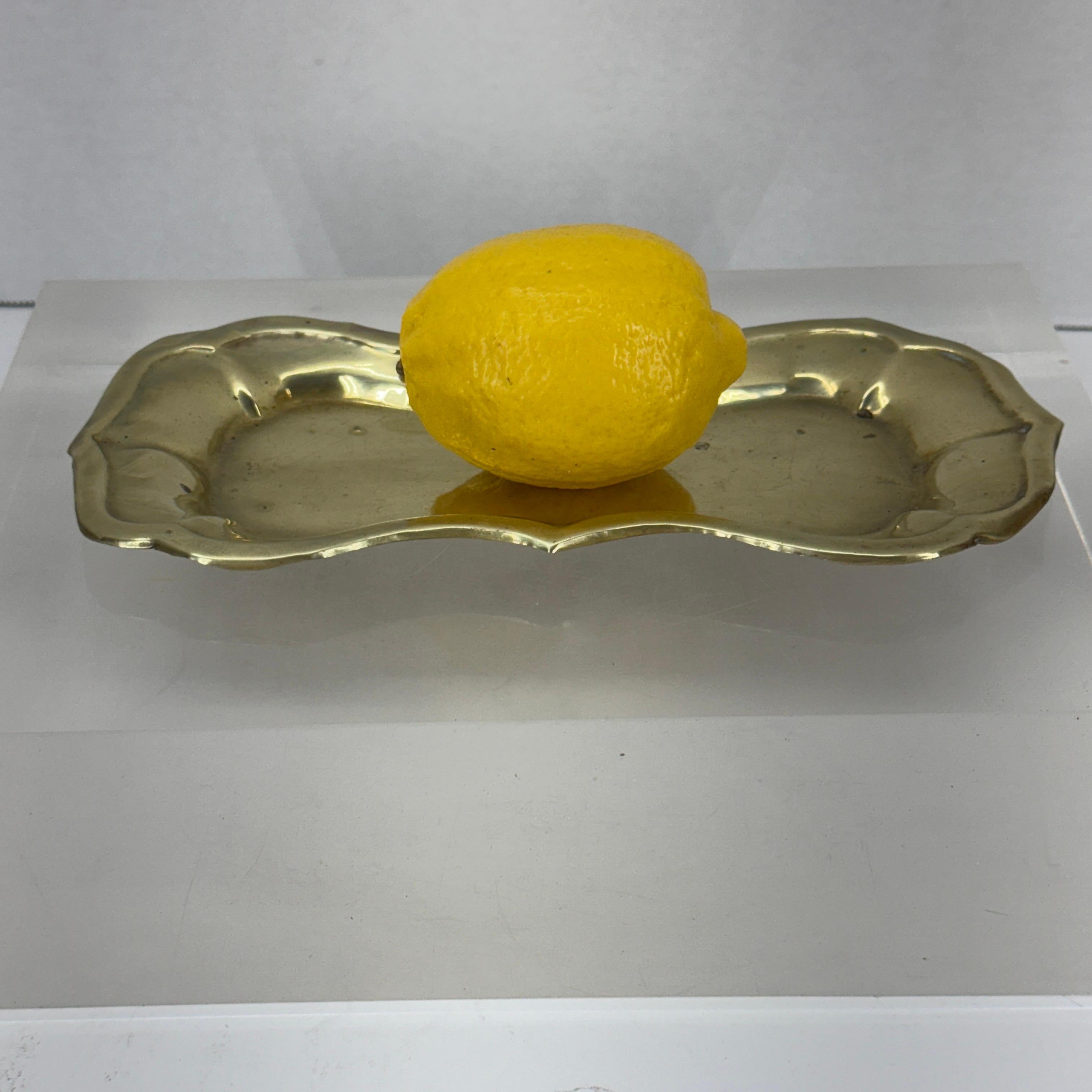 Kleine solide 19. Jahrhundert Messing Trinket Vanity Bar Tablett im Zustand „Gut“ im Angebot in Haddonfield, NJ