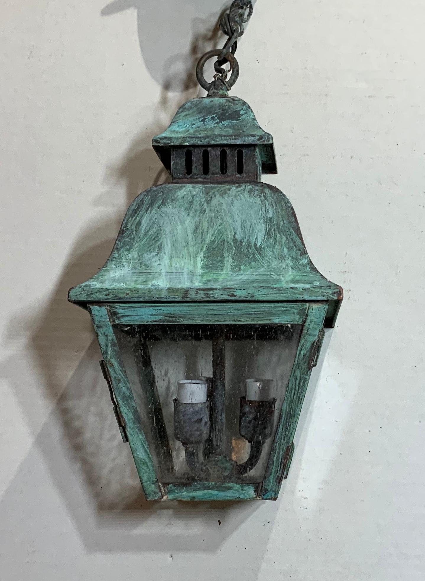 Small Solid Brass Hanging Lantern  1