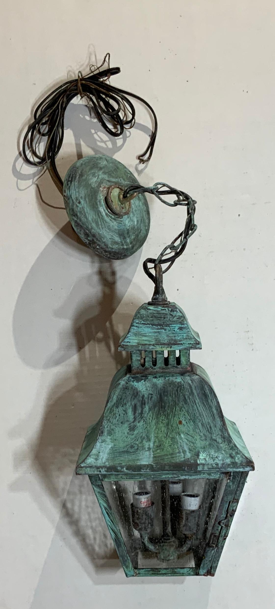 Small Solid Brass Hanging Lantern  3