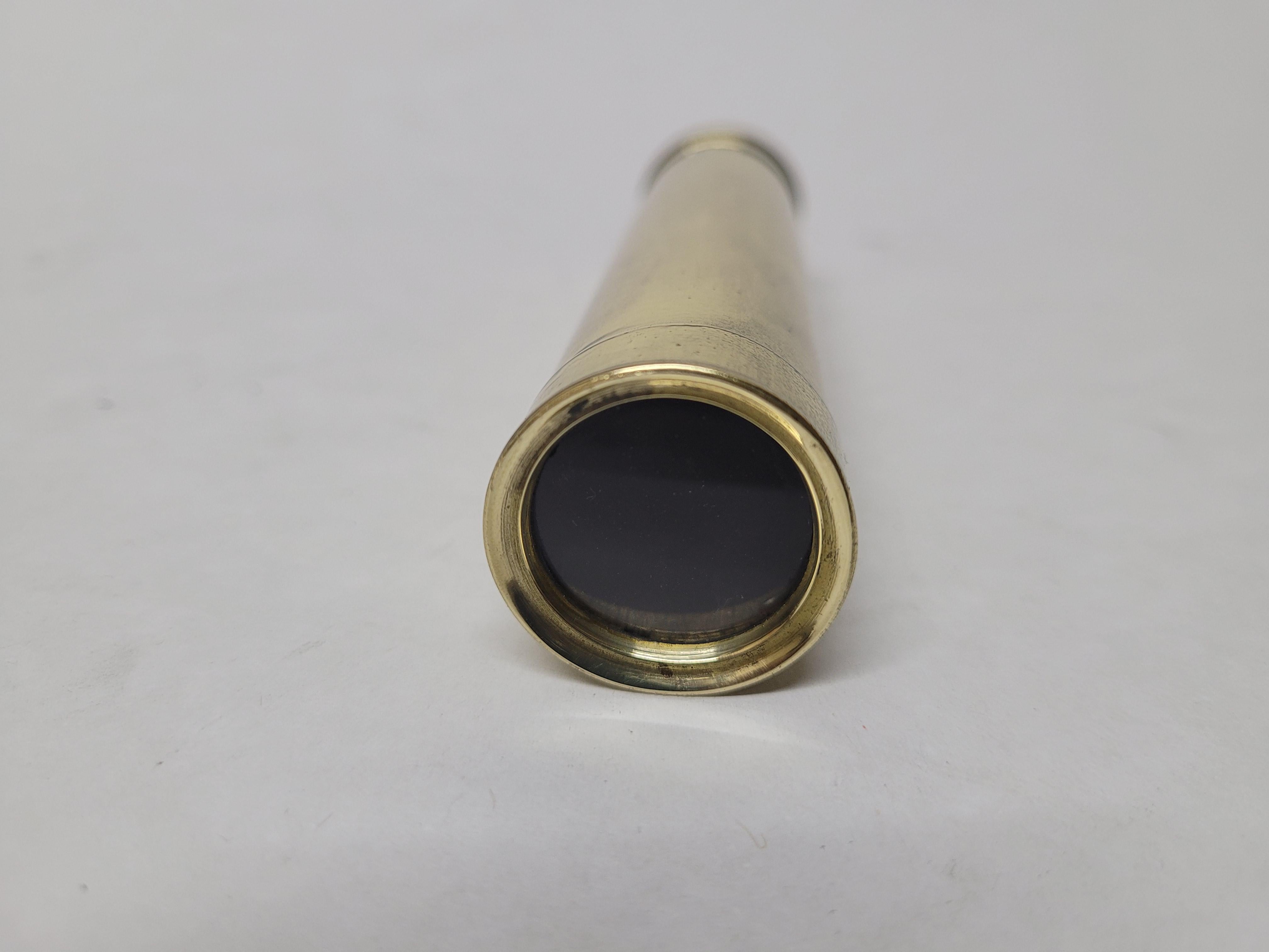 Small Solid Brass Ship Captains Telescope For Sale 2