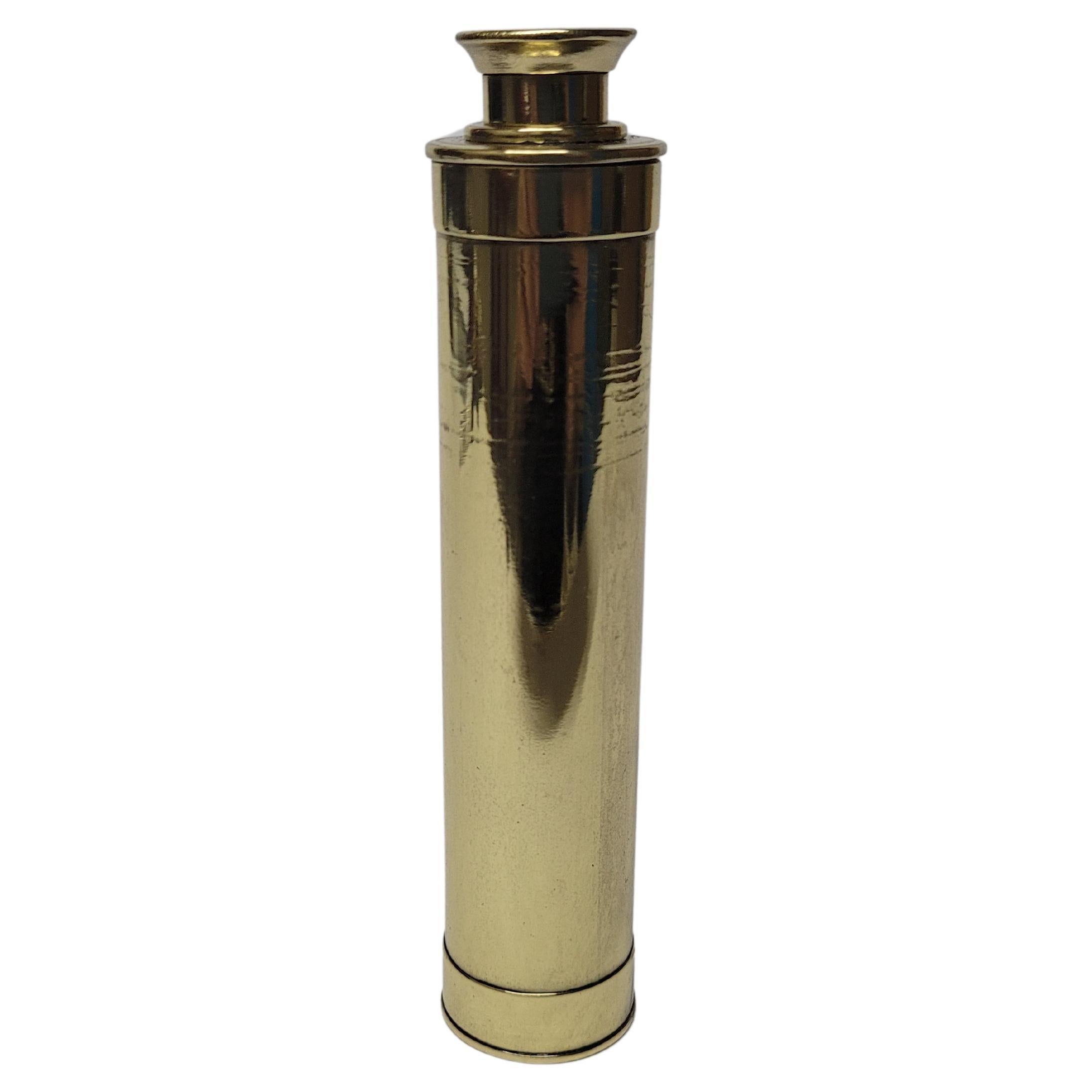 Small Solid Brass Ship Captains Telescope For Sale