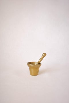 Small Solid Bronze Mortar and Pestle, Brazil, 1970s
