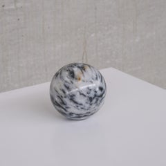 Small Solid Marble Mid-Century Ball Desk Curio