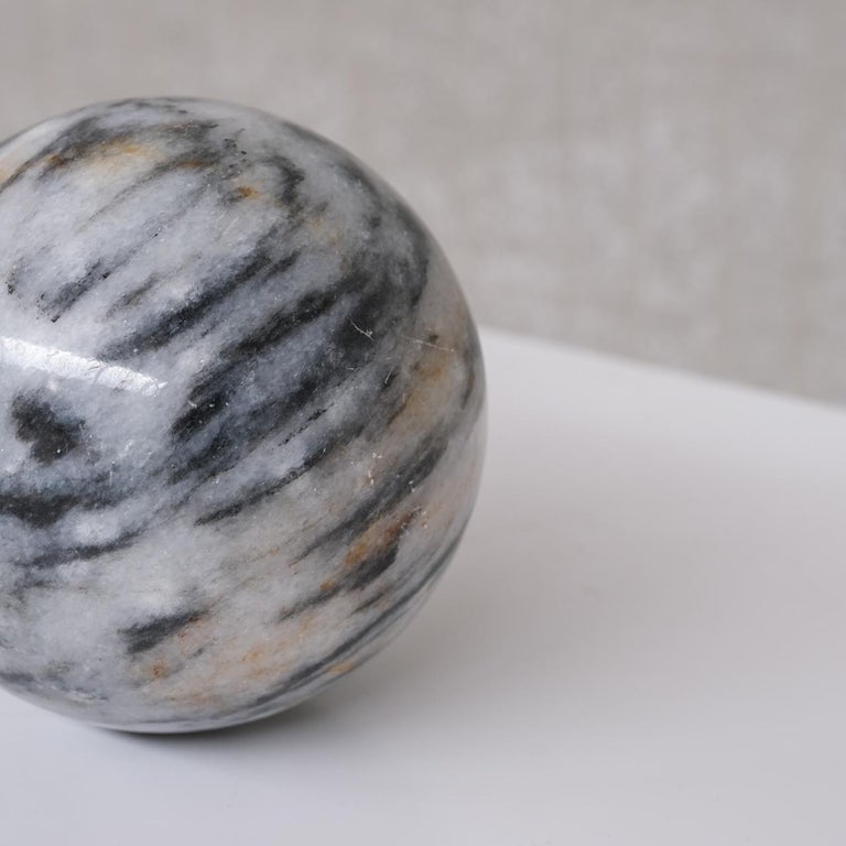 Small Solid Marble Mid-Century Ball Desk Curio For Sale at 1stDibs