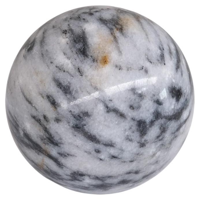 Small Solid Marble Mid-Century Ball Desk Curio For Sale