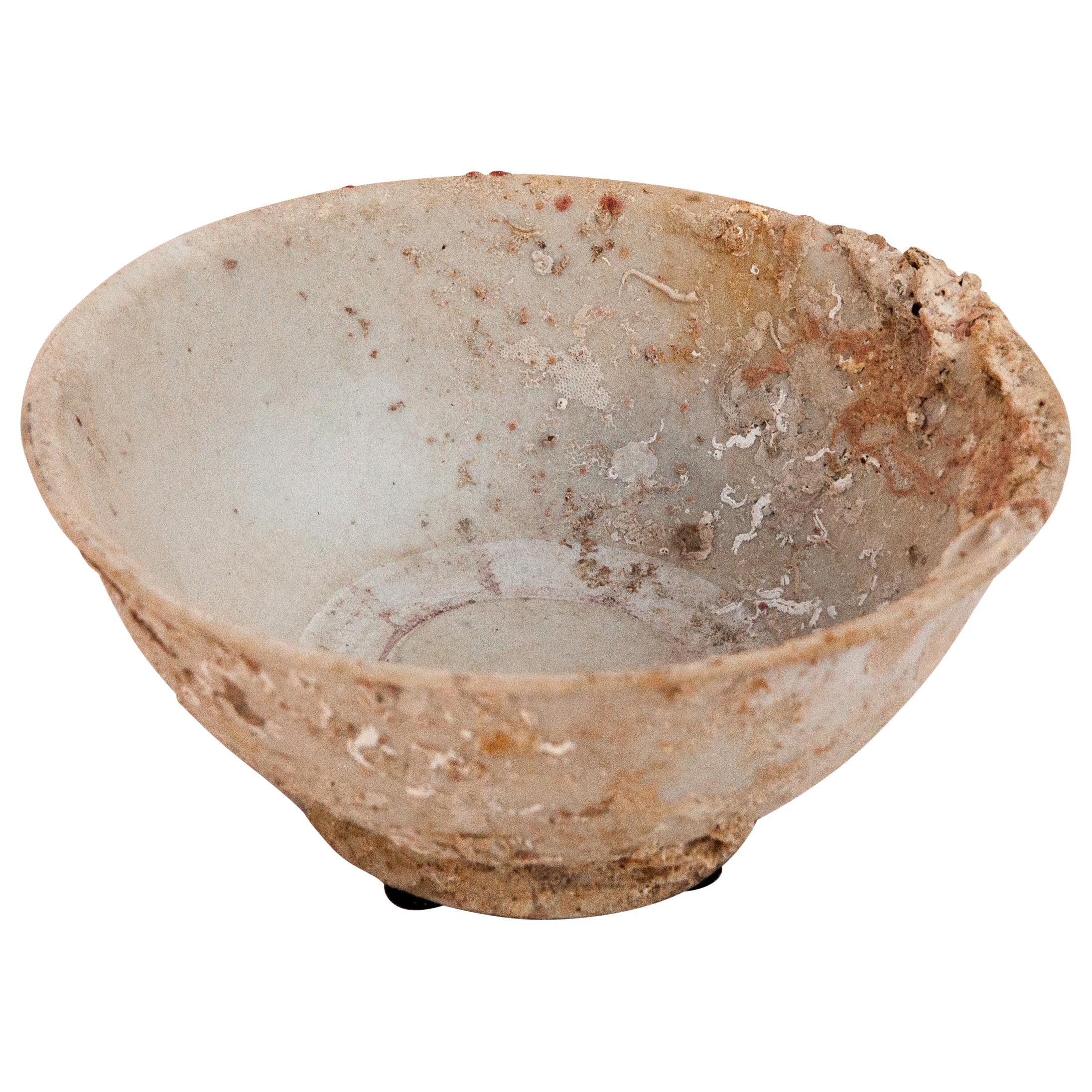 Small Song Dynasty Celadon Bowl with Encrustations, 12th Century