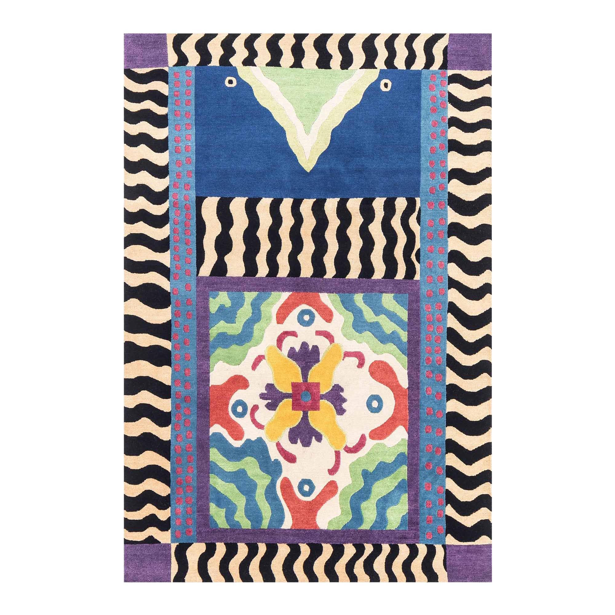 Small Sottovento Woollen Carpet by Nathalie du Pasquier for Post Design/Memphis For Sale