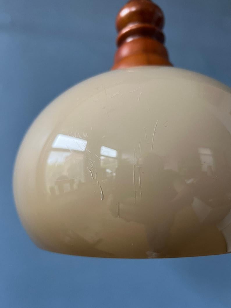 Small Space Age Mushroom Pendant Lamp, 1970s For Sale 5