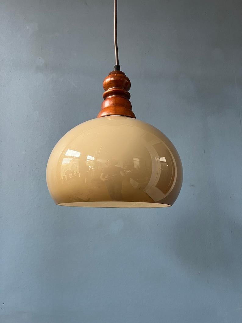 Small Space Age Mushroom Pendant Lamp, 1970s For Sale 2