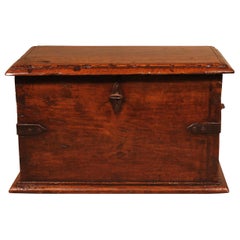 Small Spanish Chest in Walnut, 17th Century