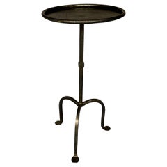 Small Spanish Drinks Table with Curved Tripod Base