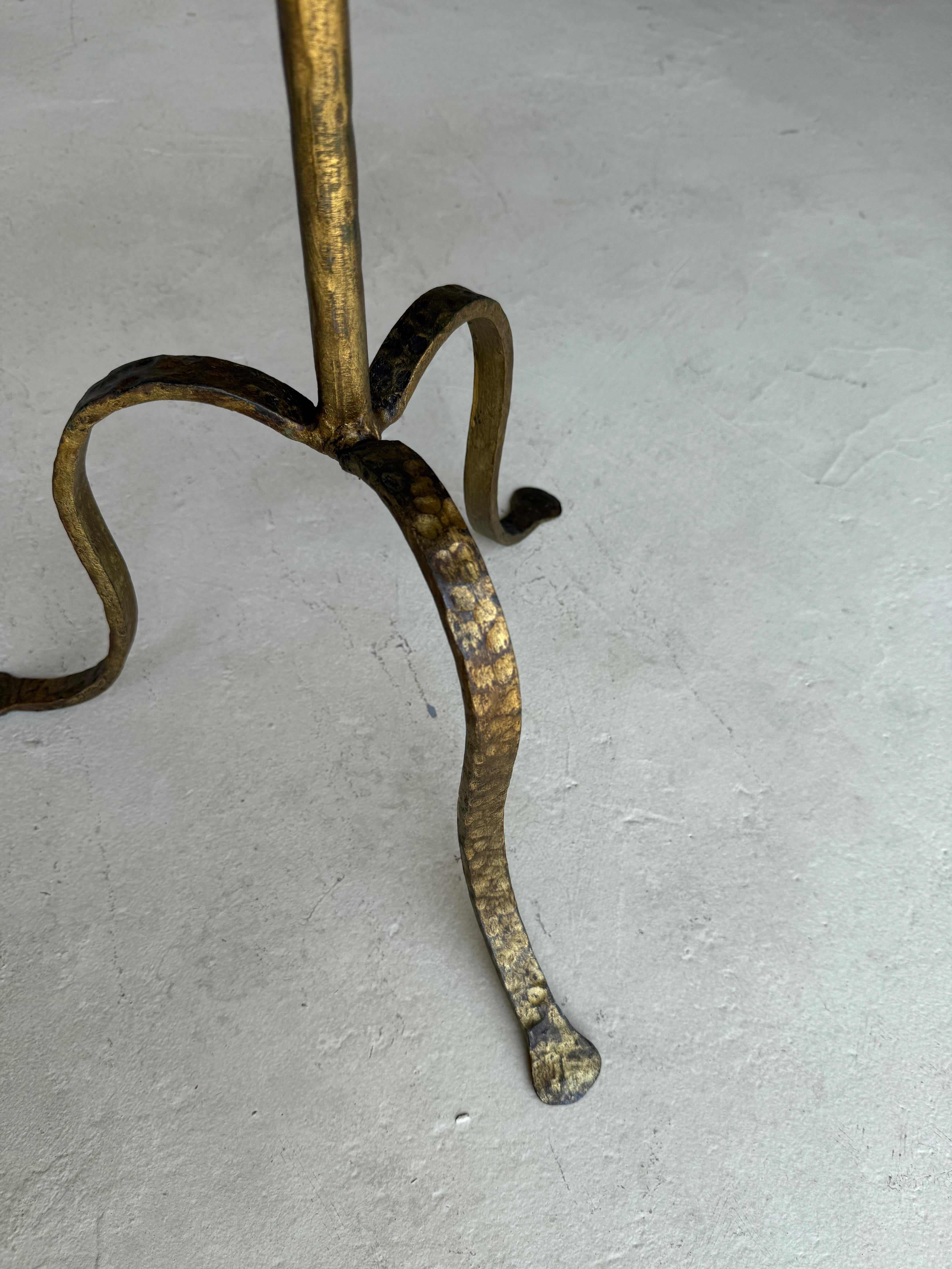 Contemporary Small Spanish Gilt Drinks Table on a Tripod Base For Sale